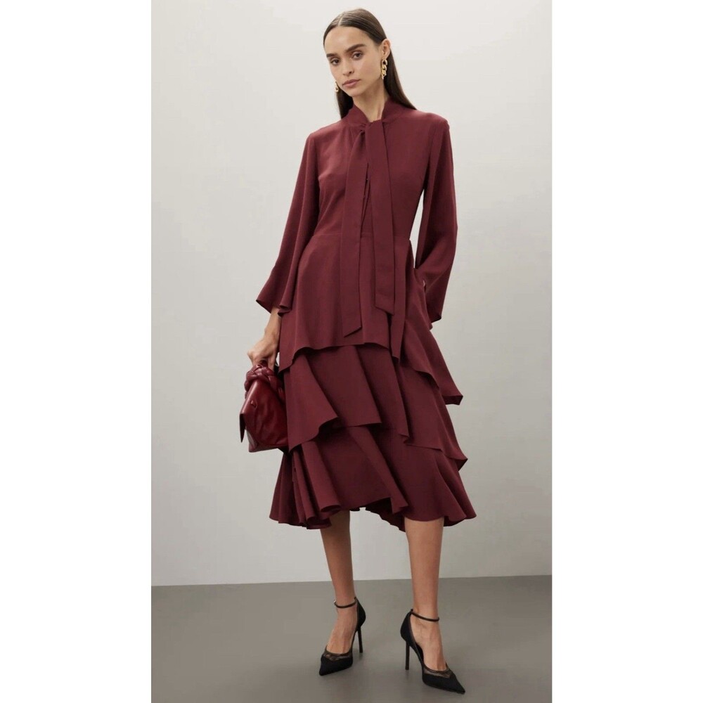 Osman Yousefzada Ruffle Button Down Dress Size 2